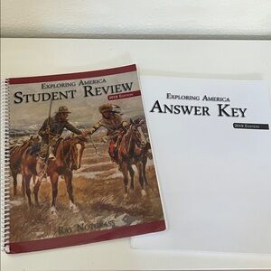 Nutgrass Exploring America Student Review and Answer Key 2 Book Set - Excellent